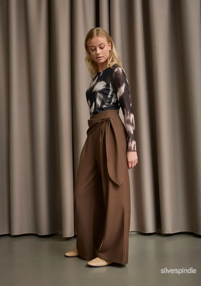 Ova Wide Pant - Brown - Bild 2