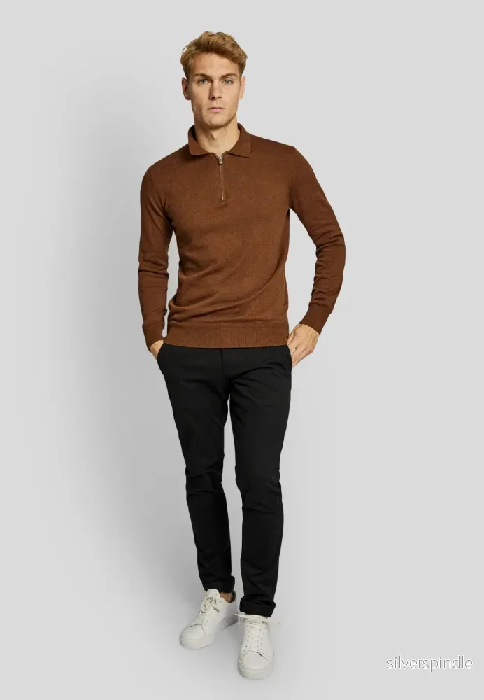 BS Marius regular fit Stickad tröja – Tobacco BS Marius regular fit Stickad tröja – Tobacco