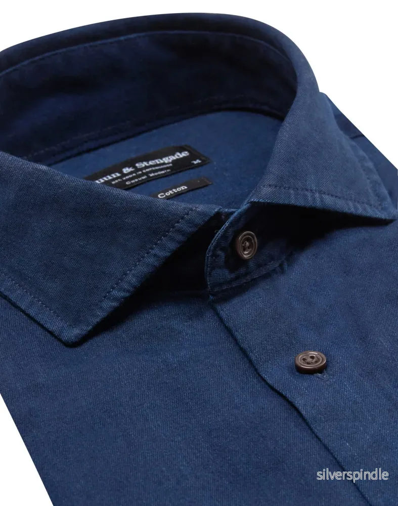 BS Lando Casual Modern Fit Skjorta - Dark indigo - Bild 2