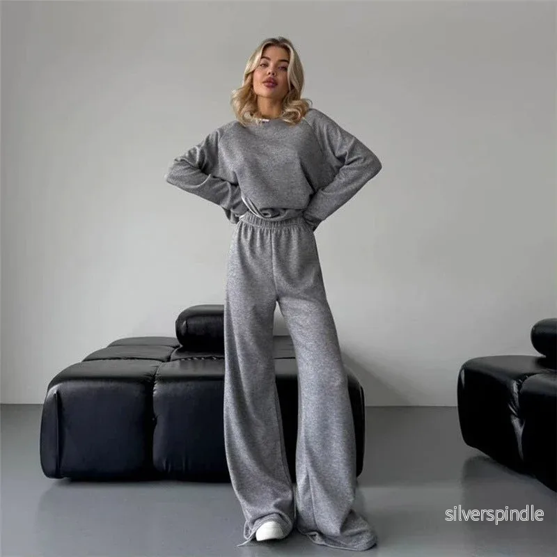 Emma | Trendig Långärmad Huvtröja och Byxset - Bild 2