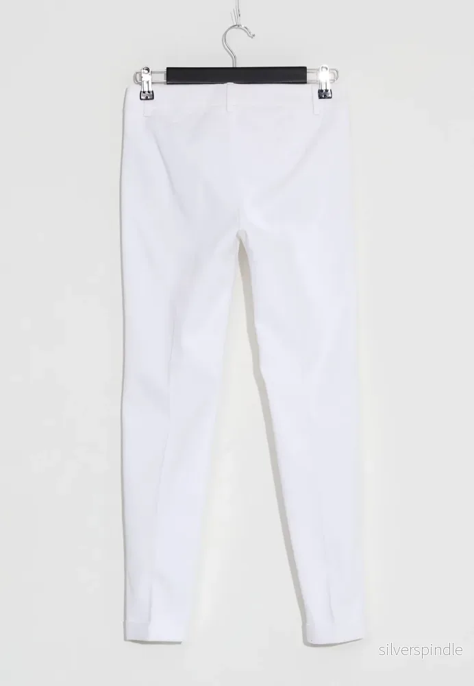 COTTON STRETCH TROUSERS - Vit - Bild 2