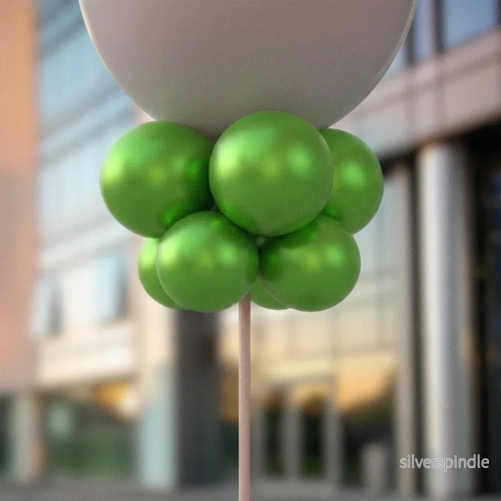 Gröna metalliska ballongknippen 28 cm – 10-pack Gröna metalliska ballongknippen 28 cm – 10-pack