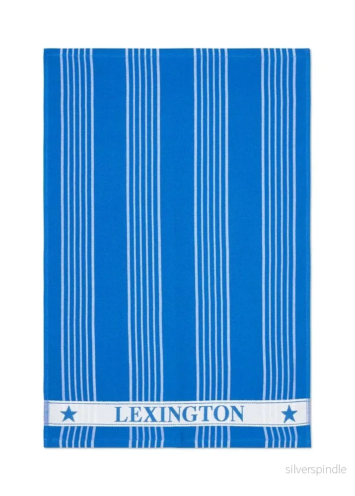 Lexington Striped Org Cot Terry Kitchen Towel BL/W - Bild 2