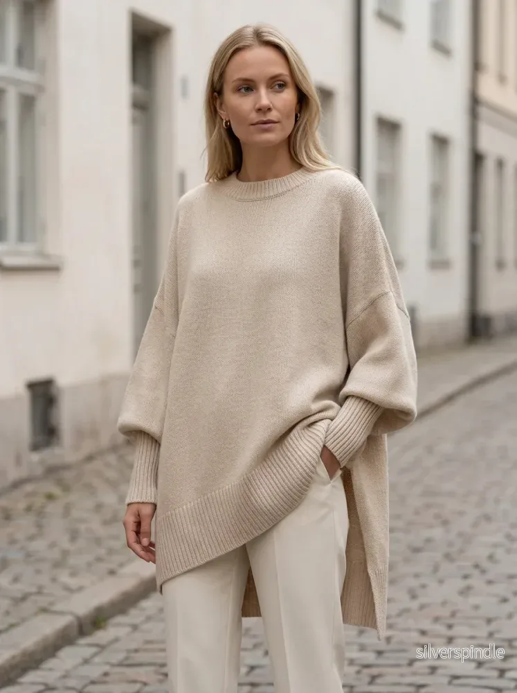 Sophie | Elegant Stickad Dam Tröja Med Modern Passform Sophie | Elegant Stickad Dam Tröja Med Modern Passform
