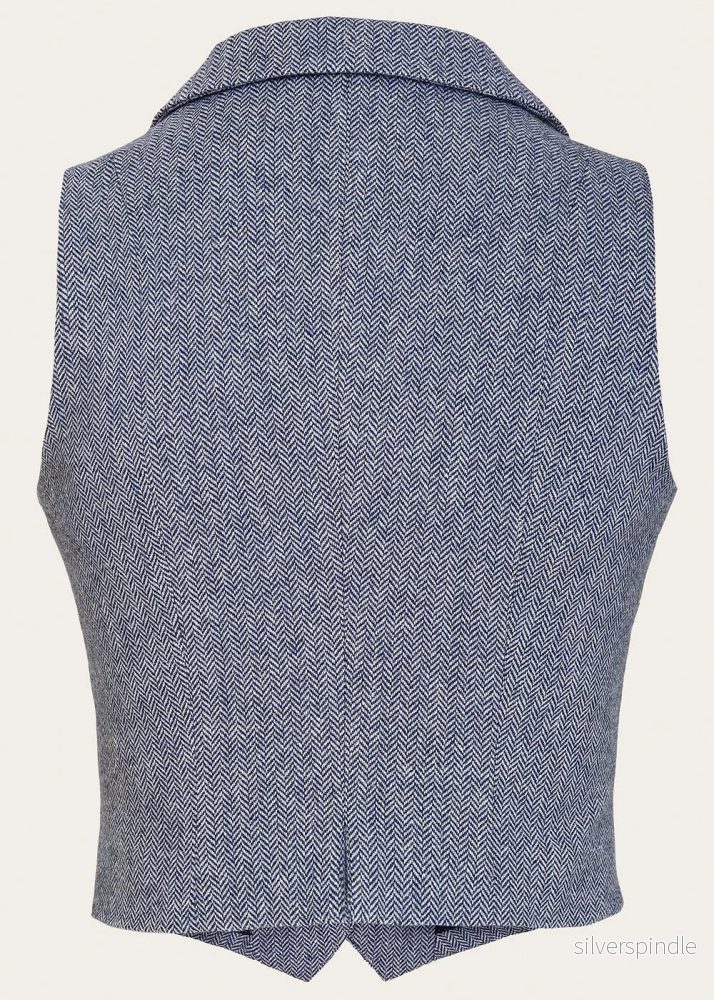 The Watchmaker’s Waistcoat - Midnight & ivory wool tweed - Bild 2