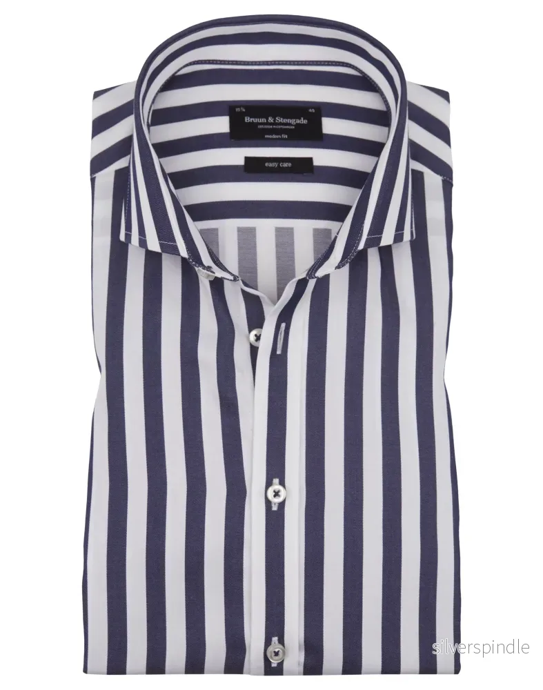 BS Jadon Modern Fit Skjorta - Marinblå