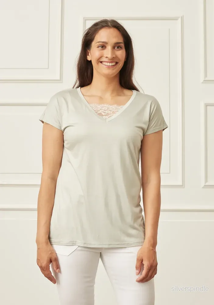 Nugga V-Neck T-Shirt – Light Mint Nugga V-Neck T-Shirt – Light Mint