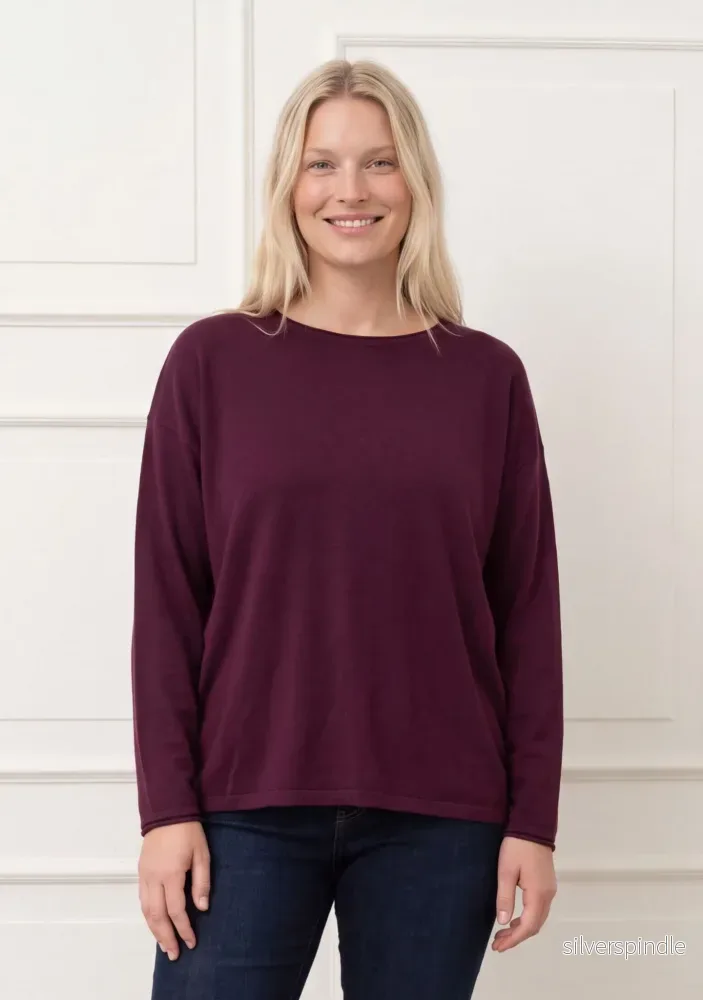 Frigga Knit Pullover – Aubergine Frigga Knit Pullover – Aubergine