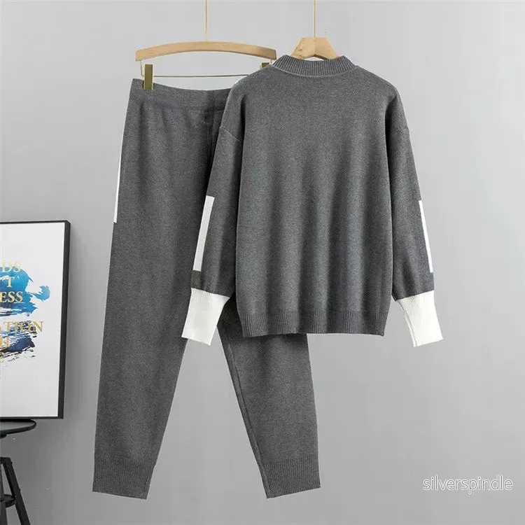 Elegant Hemset för Kvinnor | Högkragad Tröja med Dragsko Byxor | Mjuk och Bekväm Design för Avkoppling - Bild 3