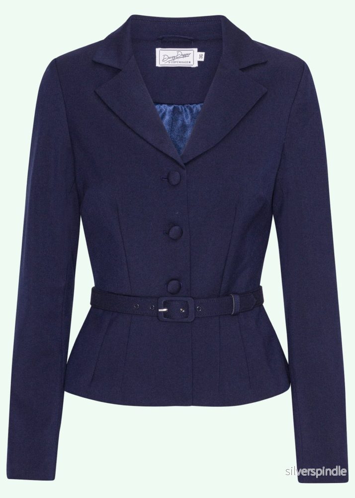 Siri figursydd blazer – marinblått Siri figursydd blazer – marinblått