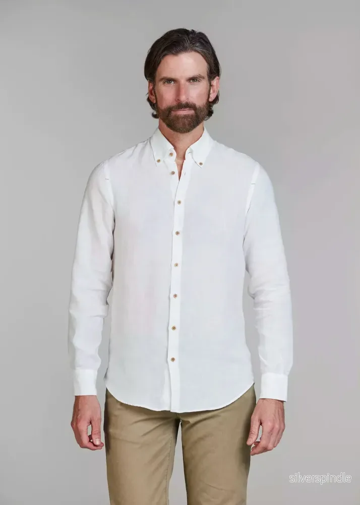 Hansen & Jacob Classic Linen Shirt White