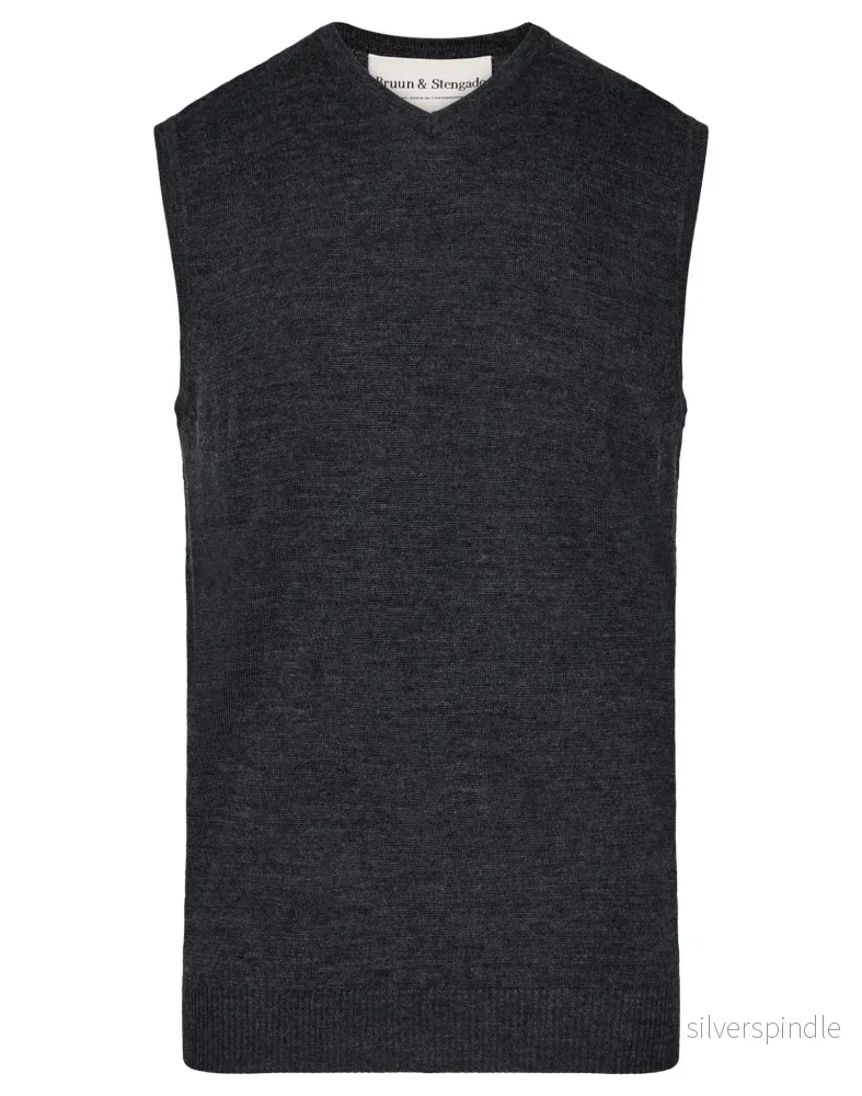 BS Merkur regular fit Stickad tröja – Grey BS Merkur regular fit Stickad tröja – Grey