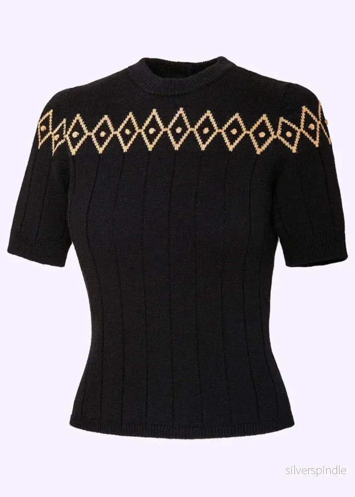 The Darling Diamond Top – Svart The Darling Diamond Top – Svart