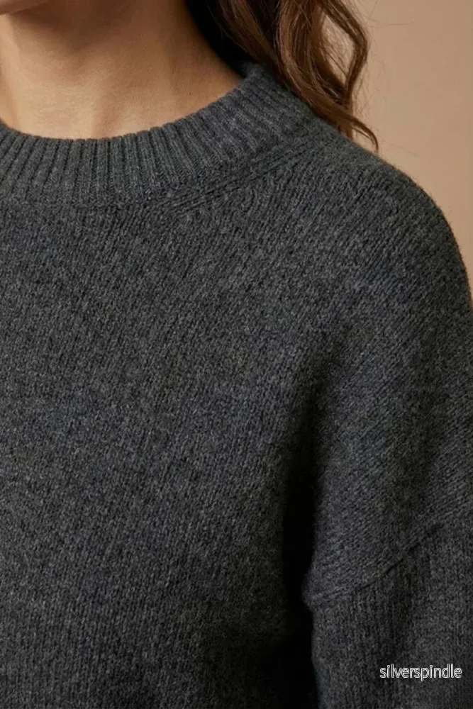 Elegant Tvådelat Set Dam Kjol med Långärmad Tröja | Smickrande Passform för Avslappnad Stil - Bild 3