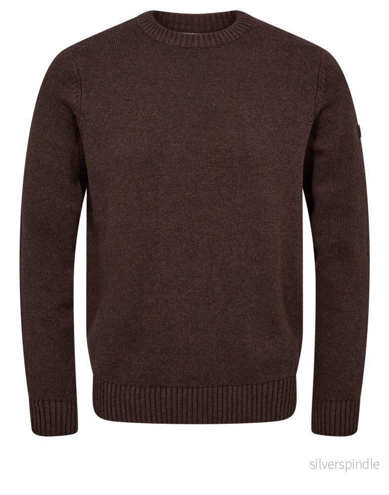 BS Azure Regular Fit Stickat - Brown