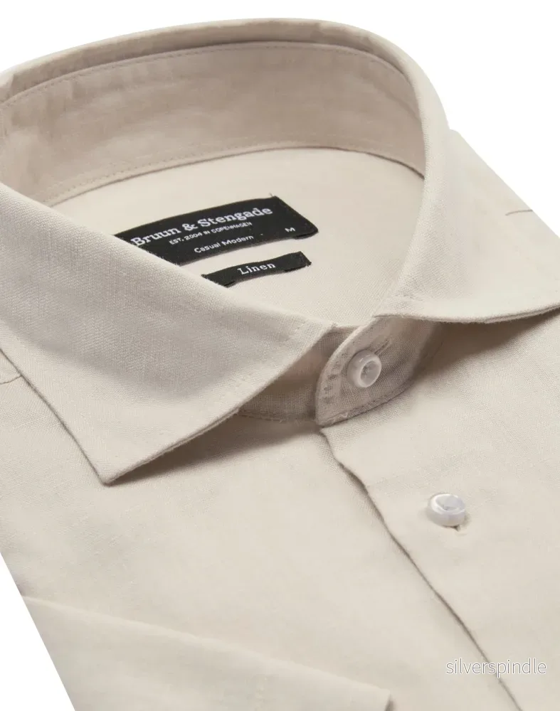 BS Max Casual Modern Fit Skjorta - Sand - Bild 2