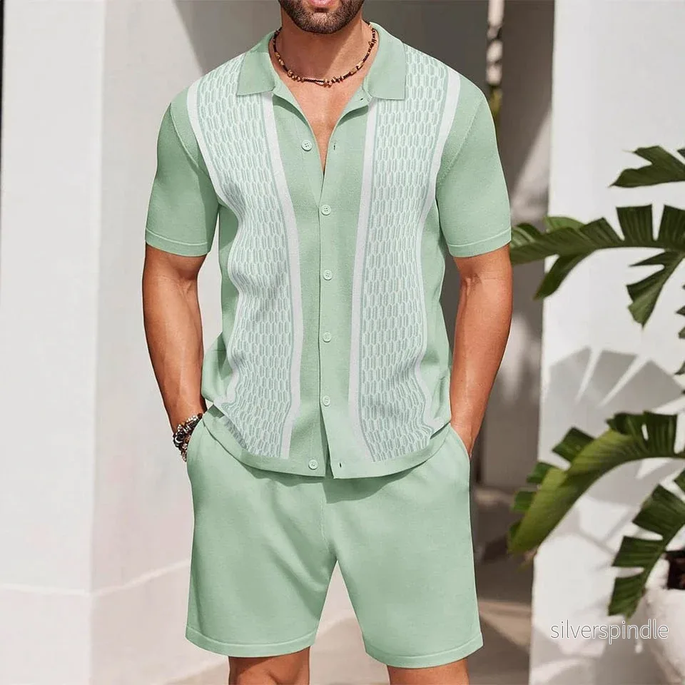 Liam | Avslappnad Kortärmad Skjorta och Shorts Set - Bild 2