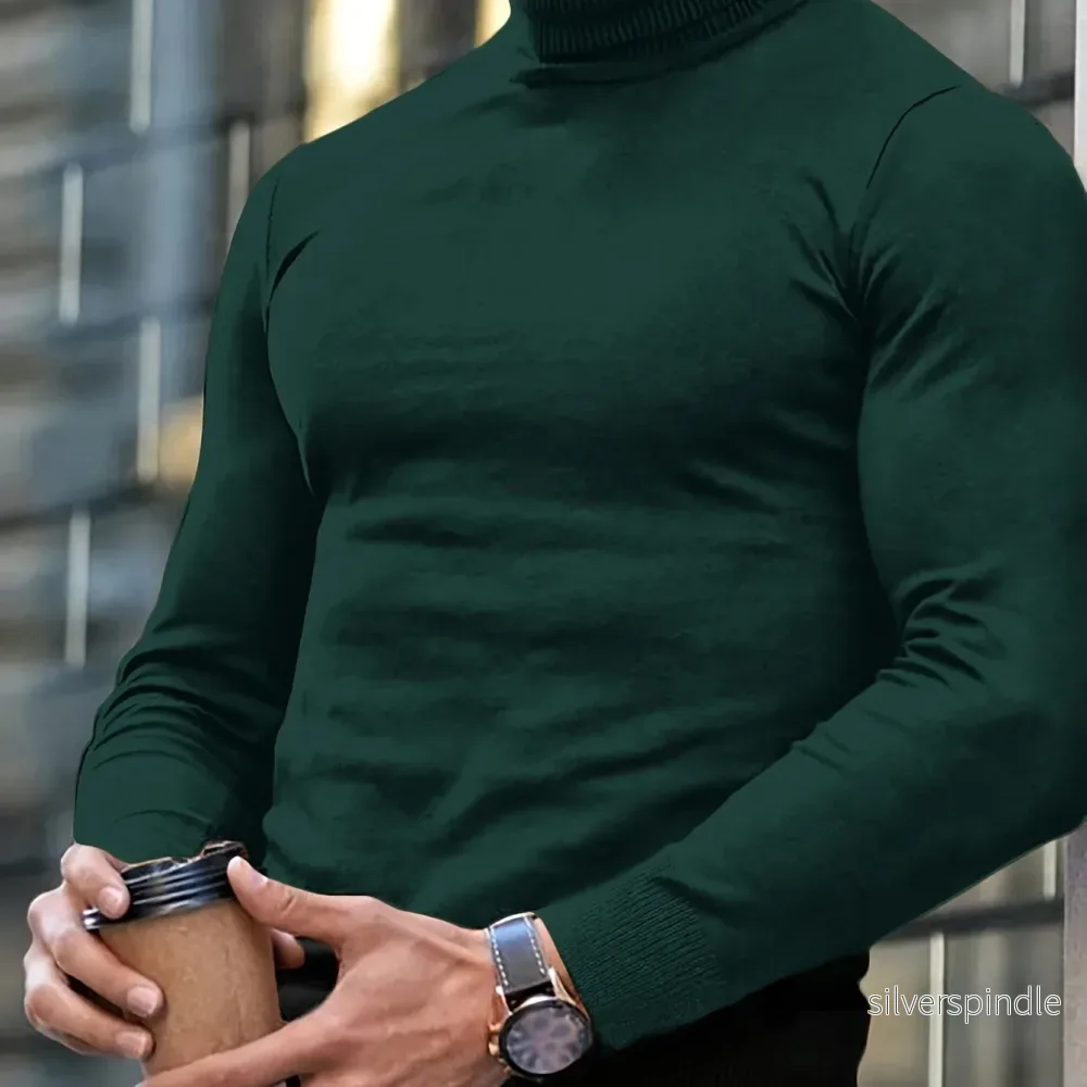 Liam | Elegant Slim Fit Stickad Polotröja för Vinter - Bild 2