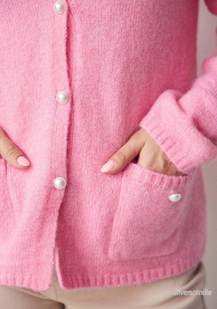 Anna Classic Cardigan - Fresh Pink - Bild 3