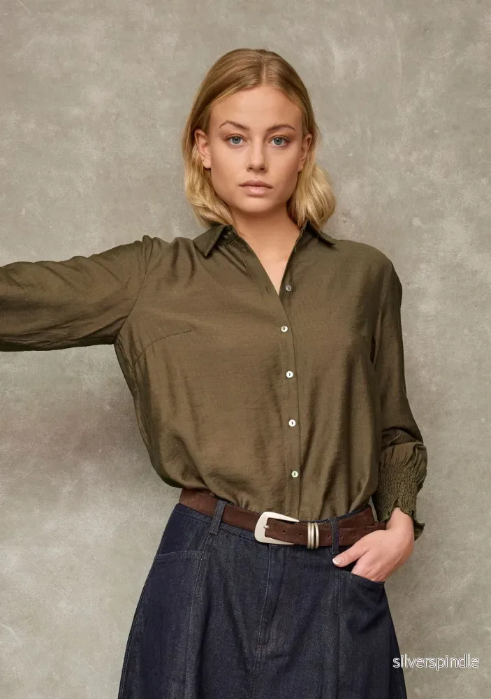 Ane Smock Shirt – Dark Khaki Ane Smock Shirt – Dark Khaki