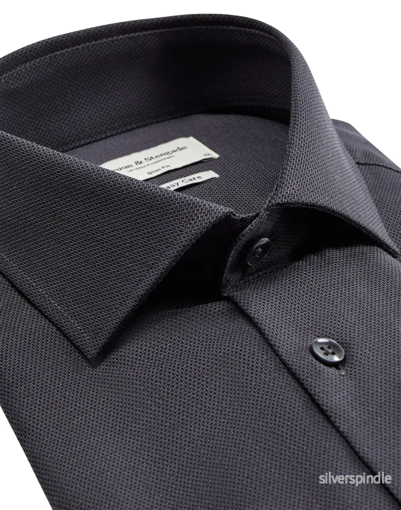 BS Dumo slim fit Skjorta - Charcoal - Bild 2