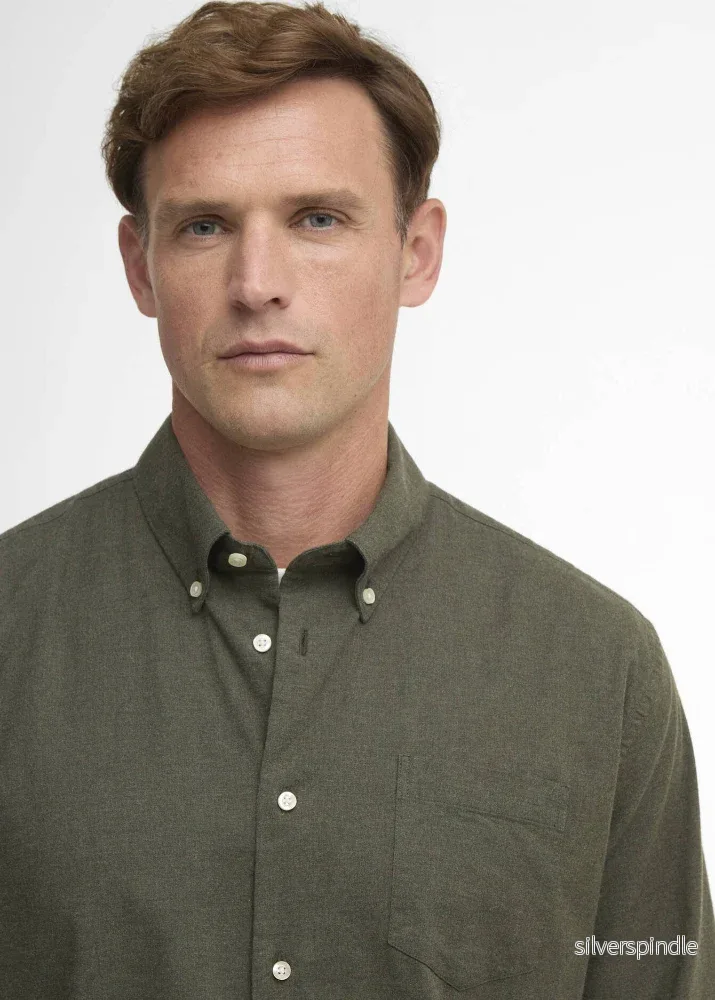 Barbour Aukside Regular Shirt Olive Marl - Bild 2