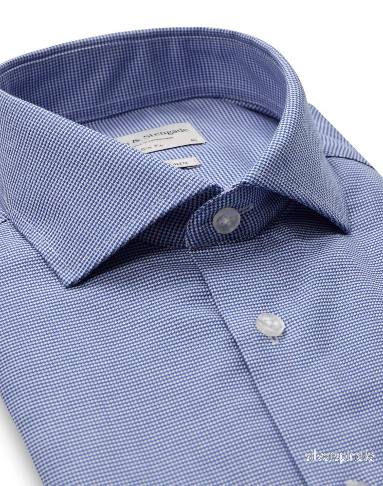 BS Musetti Slim Fit Skjorta - Dark Blue - Bild 2
