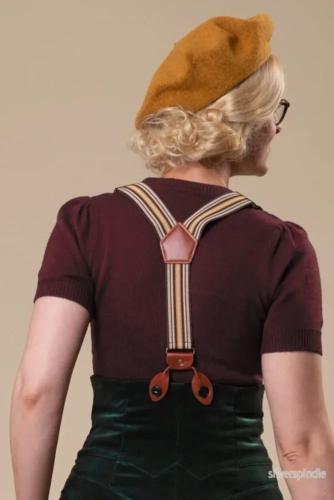 Fräcka hängslen och hängslen - 'Brown Stripe' - Bild 3