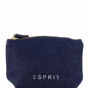 DENIM NECESSÄR MED ESPIRIT LOGO TRYCKT I VITT – Blå DENIM NECESSÄR MED ESPIRIT LOGO TRYCKT I VITT – Blå