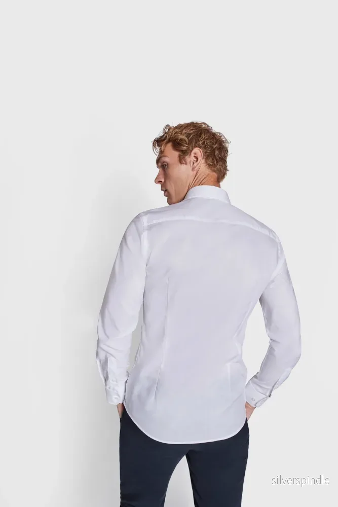 BS Donatello Super Slim Fit Skjorta - White - Bild 3