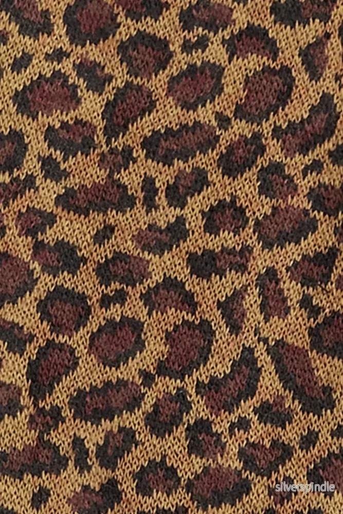 Stickade handskar – leopardmönster - Bild 2
