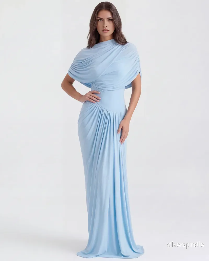 Sophie | Elegant Maxi Klänning i Babyblå - Bild 2