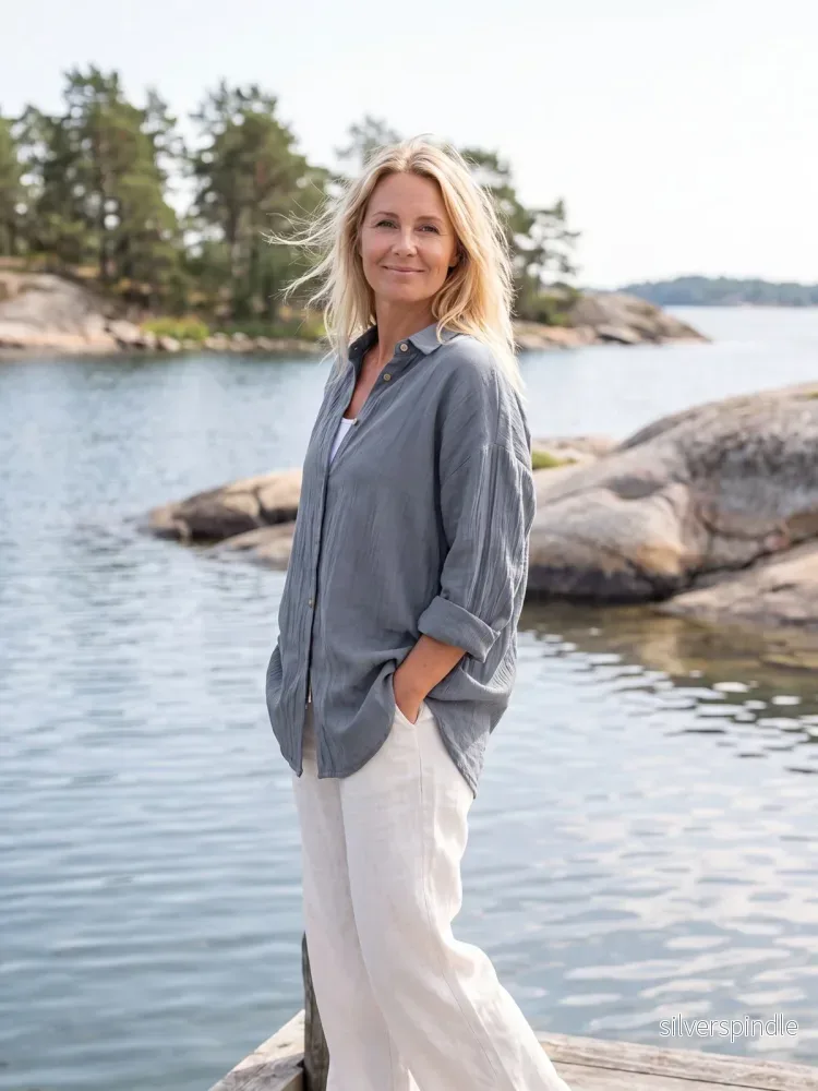 Emma | Långärmad skjorta med strukturerad design
