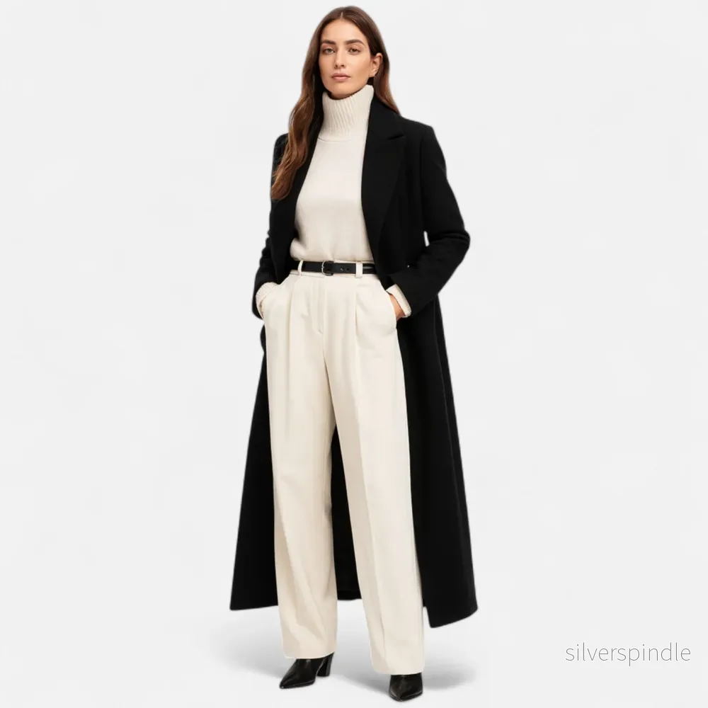 Elegant Maxi-överrock för Kvinnor med Skräddarsydd Design | Tidlös Stil för Alla Säsonger - Bild 2