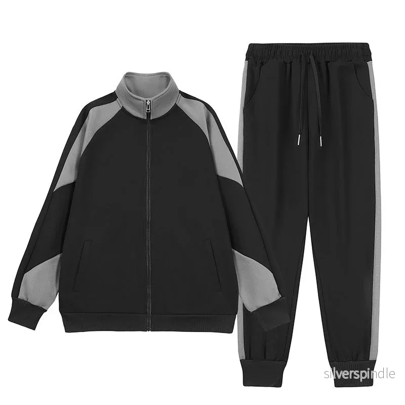 Noah | Trendig Höst Patchwork Tvådelad Outfit