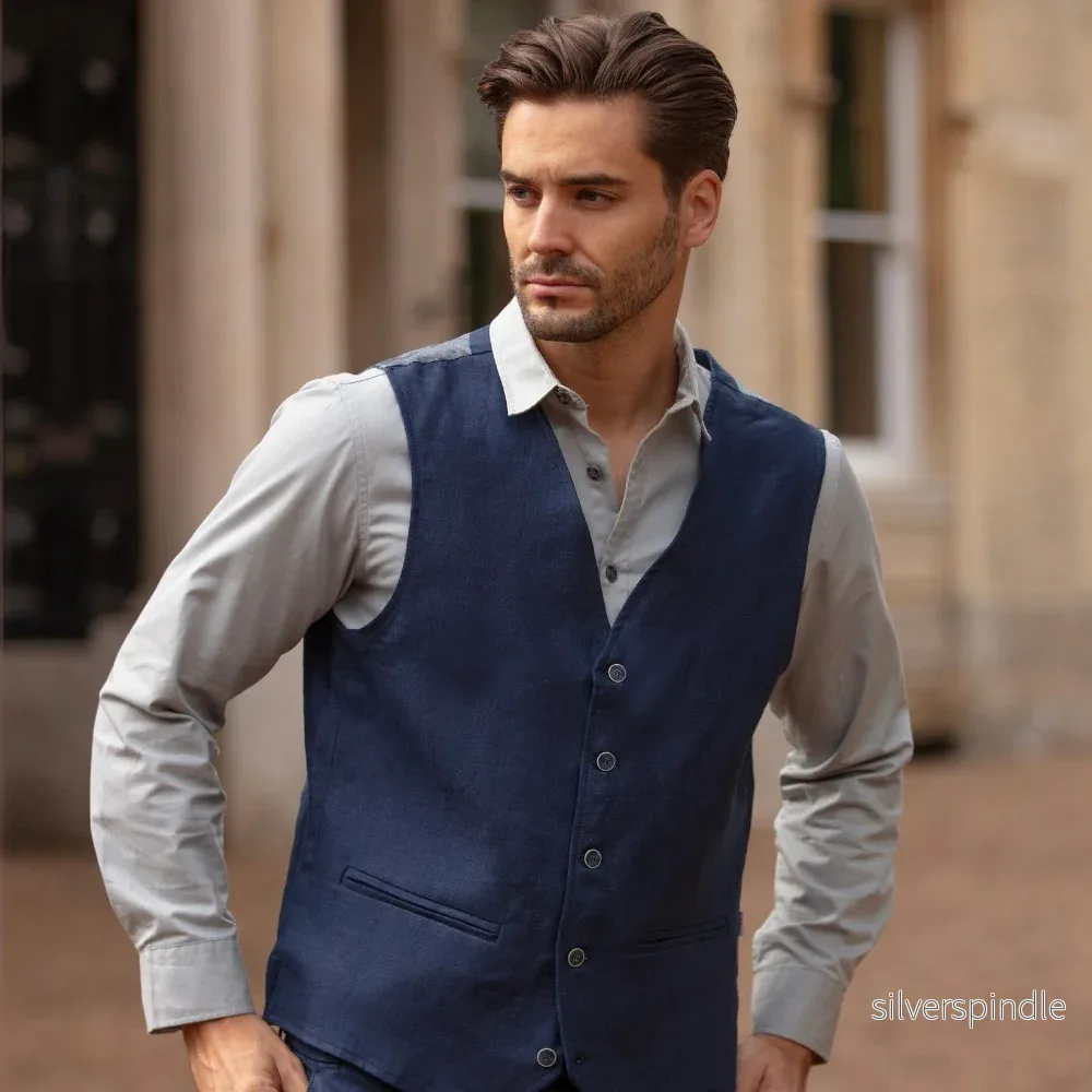 Walker & Hawkes - Corbet linneväst Navy