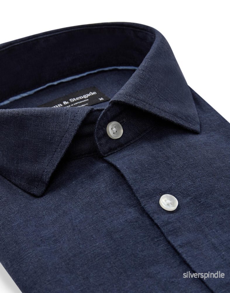 BS Tahaka Casual Modern Fit Skjorta - Navy - Bild 2