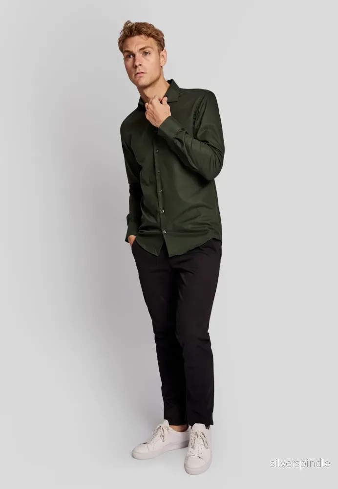 BS Leina modern fit Skjorta - Green - Bild 3