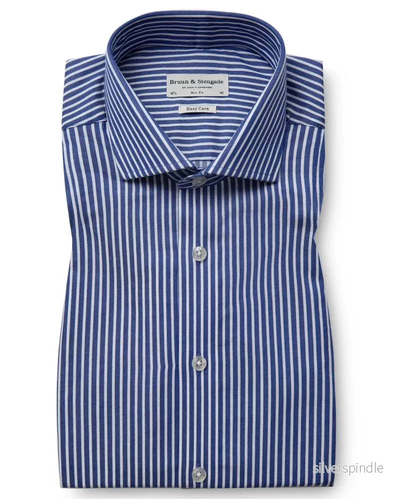 BS Bradshaw Slim Fit Skjorta – Dark Blue/White BS Bradshaw Slim Fit Skjorta – Dark Blue/White