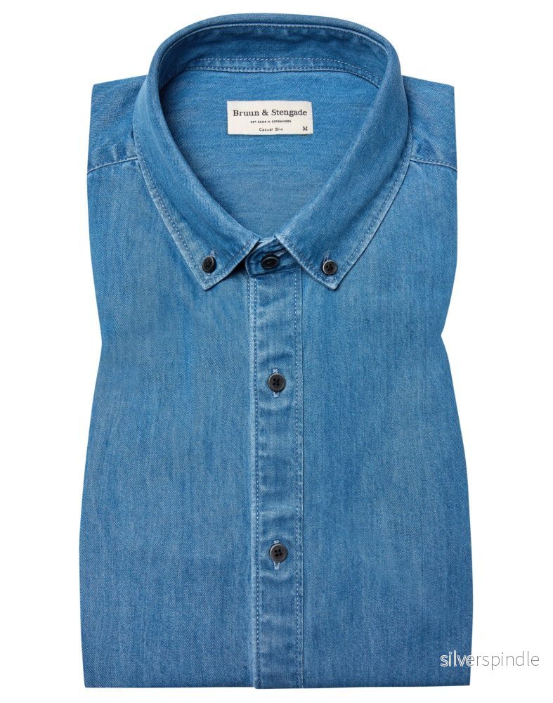 BS Elverum casual slim fit Skjorta – Blue