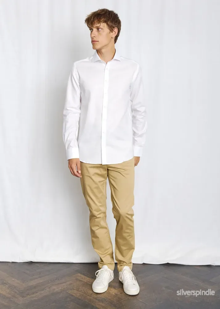 BS Skubai Slim Fit Skjorta - White