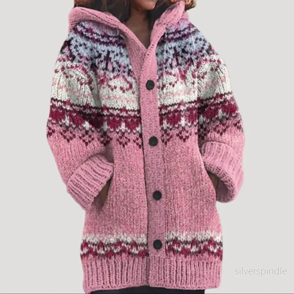 Olivia | Chunky Knit Hooded Cardigan för Kalla Dagar Olivia | Chunky Knit Hooded Cardigan för Kalla Dagar