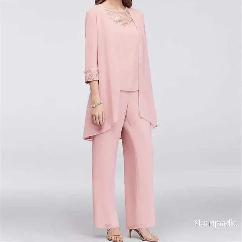 Elegant Tredelat Set för Kvinnor med Lång Jacka & Vida Byxor | Perfekt för Formella Tillfällen Elegant Tredelat Set för Kvinnor med Lång Jacka & Vida Byxor | Perfekt för Formella Tillfällen