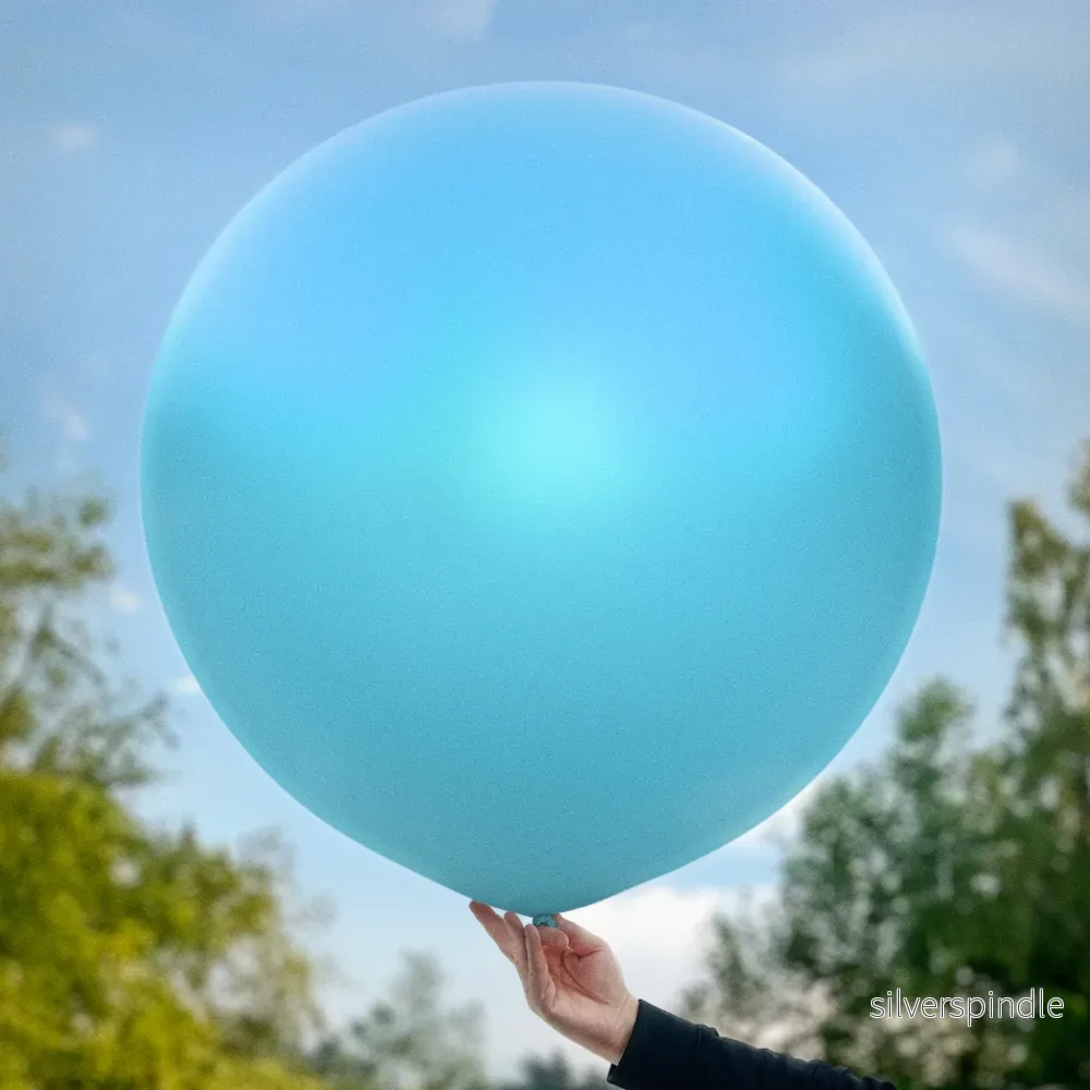 Blå metallisk ballong 90 cm Blå metallisk ballong 90 cm