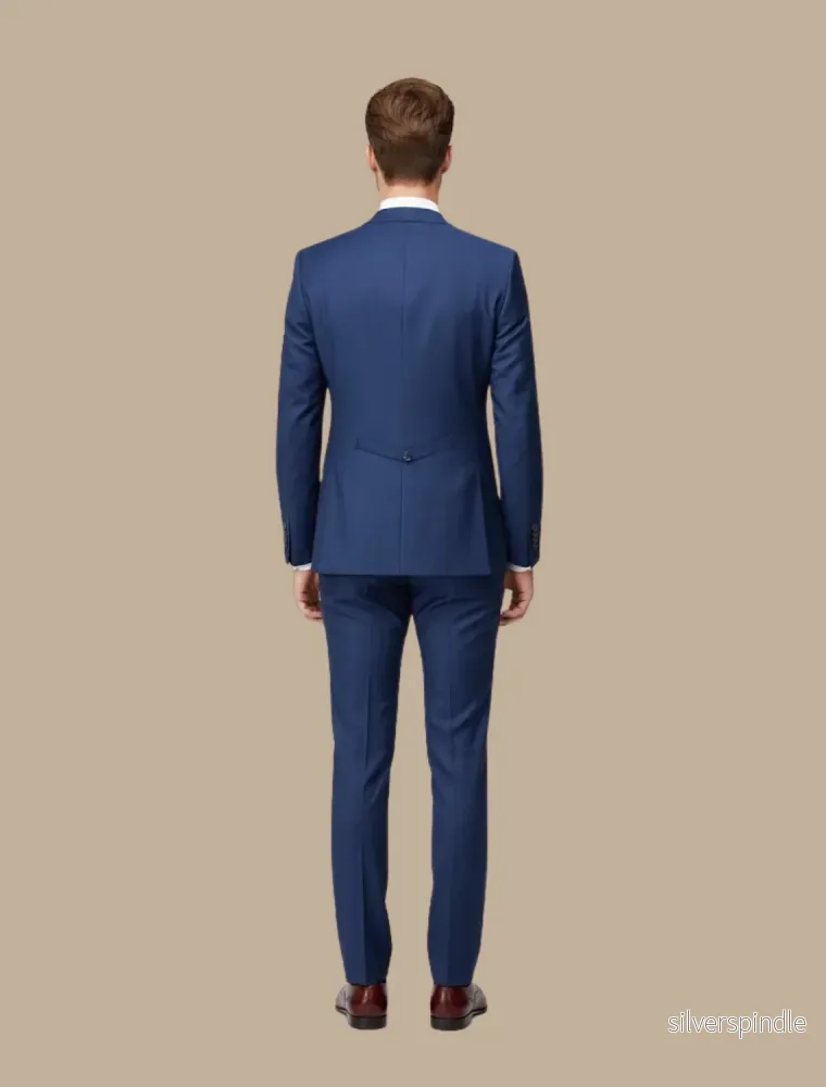 Elegant Kostym Herr | Tredelad Slim Fit Kostym med Skräddarsydd Design | Perfekt för Bröllop och Formella Tillfällen - Bild 3