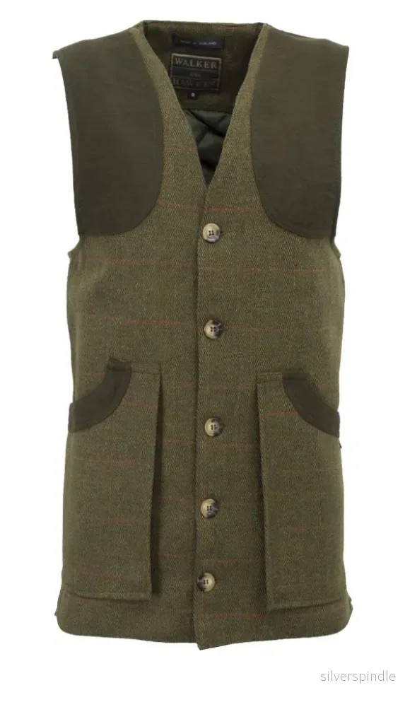 Walker & Hawkes Windsor - jaktväst tweedväst Dark Sage - Bild 3