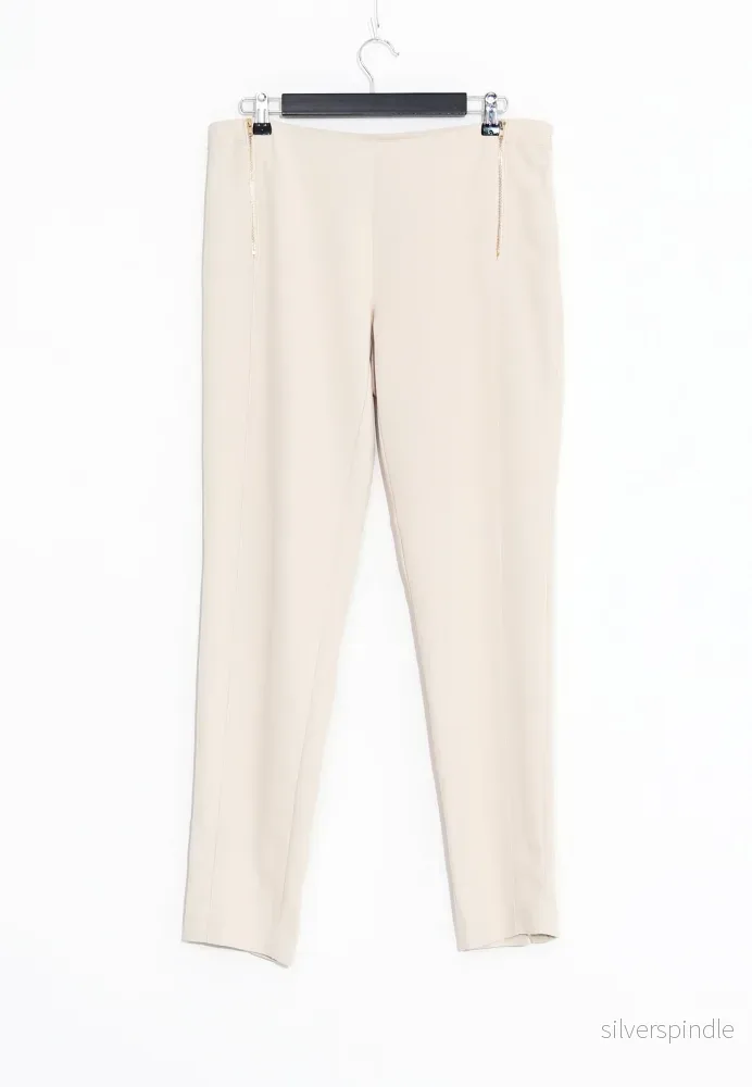 SLIM TROUSERS CADY STRETCH - Beige