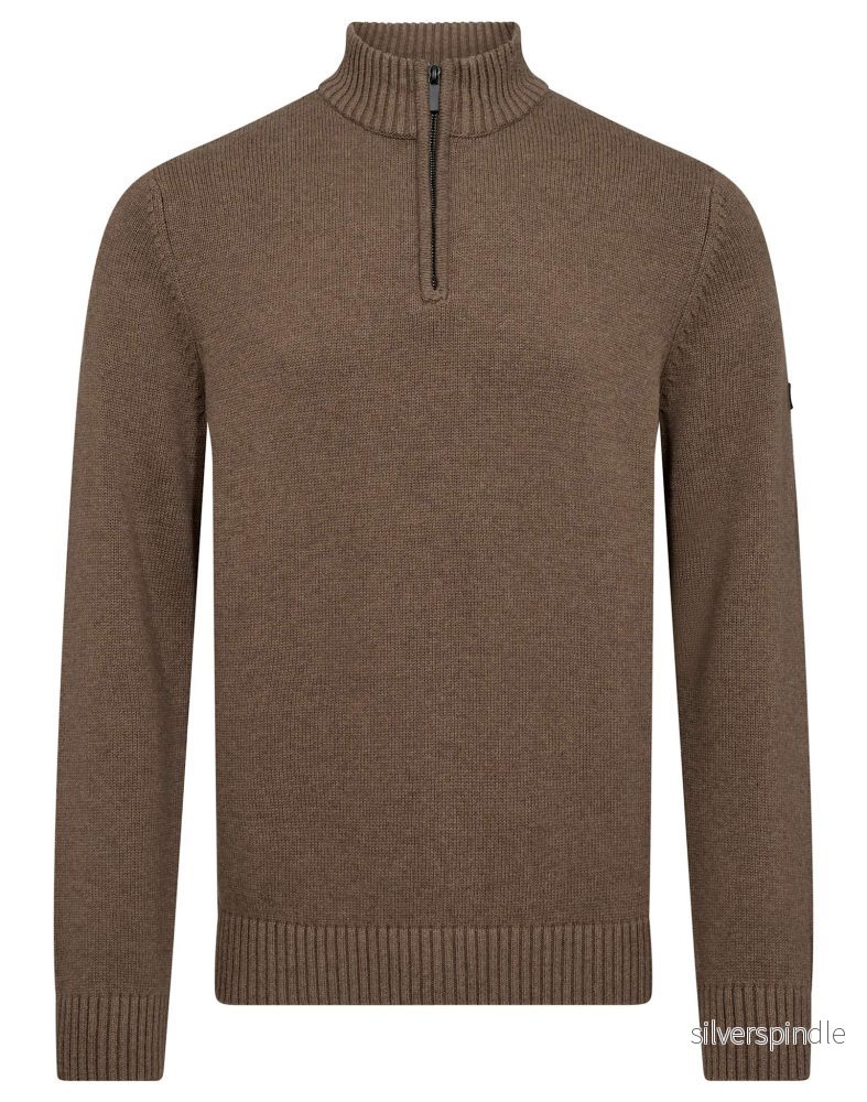 BS Stian Regular Fit Stickat - Brown