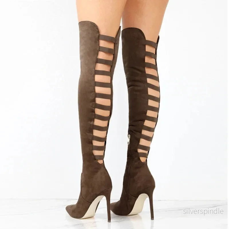 Elegant Over-The-Knee Stövlar för Kvinnor med Höga Klackar | Chic Design och Bekvämlighet för Tidlös Stil - Bild 2