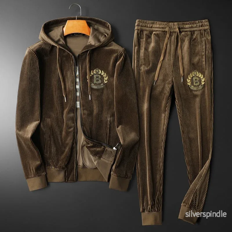 Oliver | Elegant Tvådelat Set med Huvtröja och Joggingbyxor